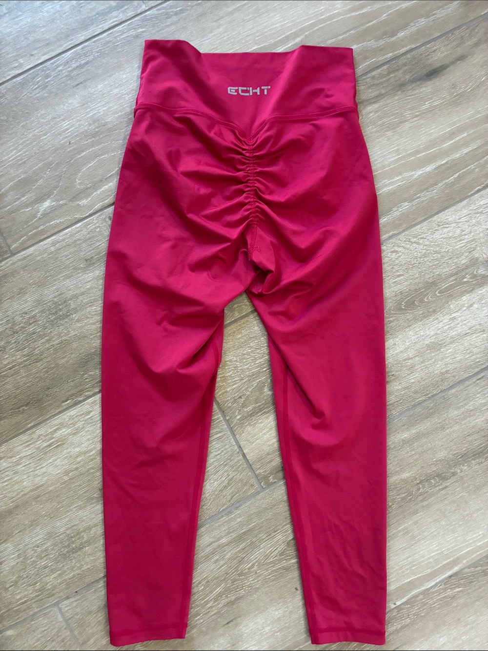 ECHT Hot Pink Scrunch-Back High-Waist Leggings